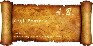 Angi Beatrix névjegykártya